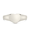 Sterling Silver Cora Heart Signet Ring
