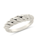 Sterling Silver Graham Twist Band Ring 2mm 14K gold plated lead nickel free accessory