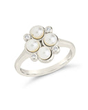 Cosetta CZ & Pearl Cluster Ring