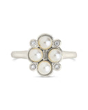 Cosetta CZ & Pearl Cluster Ring