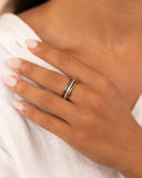 Sterling Silver Dominika CZ Link Stacking Ring