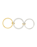 Sterling Silver Dominika CZ Link Stacking Ring