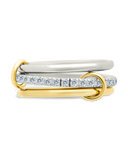 Sterling Silver Dominika CZ Link Stacking Ring