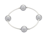 Handmade Blessings Pearl Bracelet with sterling silver components and Swarovski pearls.