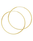 2.75" Infinity Hoops gold and silver classic hoop earrings with 14K gold or rhodium plated brass, versatile and lead-free