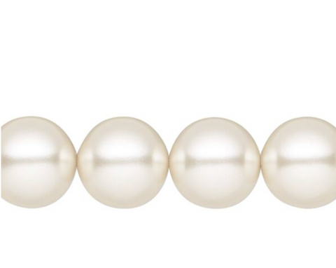 Pearl 10pk white, Preciosa Czech crystal 12mm round