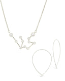 'When Stars Align Set' - Constellation Necklace & Delicate Threader Earrings
