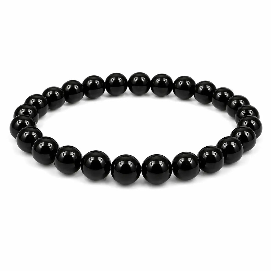 Black Onyx 8mm  Gemstone Stretch Bracelet