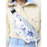 Limited edition Love Shack Fancy x Bogner waist belt pack with floral design and adjustable strap