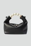 Womens Pearl & Black Clutch Mini Evening Bag