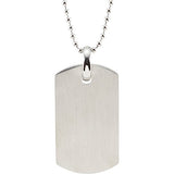Ohio State Stainless Steel Logo Dog Tag with 27" Chain & Cubic Zirconia Diamond Accent -  RHEAS.ONLINE