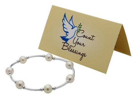 Blessing Bracelets by Count Your Blessings Bracelet, White Pearl -  RHEAS.ONLINE