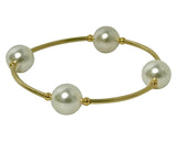 NEW Count Your Blessings Bracelet, 14/20 Gold & White  12mm Swarovski (4 Bead) -  RHEAS.ONLINE