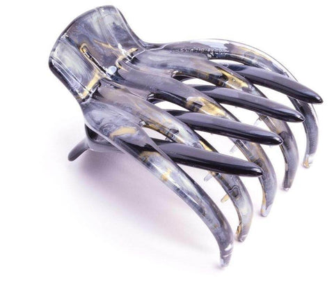 Medusa's Heirlooms Small French Yoga Clip, hand-painted, 2.25" acetate acrylic, ideal for thin hair.