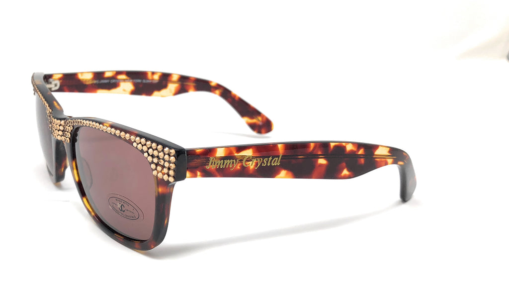 Jimmy Crystal's Tortoise & Crystal Sunglasses, GL944A Brown -  RHEAS.ONLINE