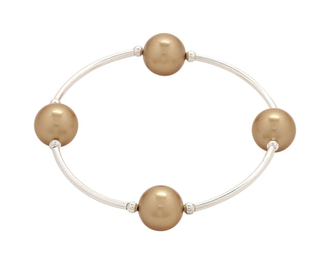 Count Your Blessings Bracelet, Gold 12mm Swarovski (4 Bead) -  RHEAS.ONLINE