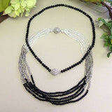 Magnetic Two Section Beaded Necklace -  RHEAS.ONLINE