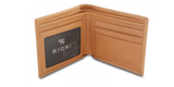 Rioni Signature Men's Wallet with leather interior and card slots.