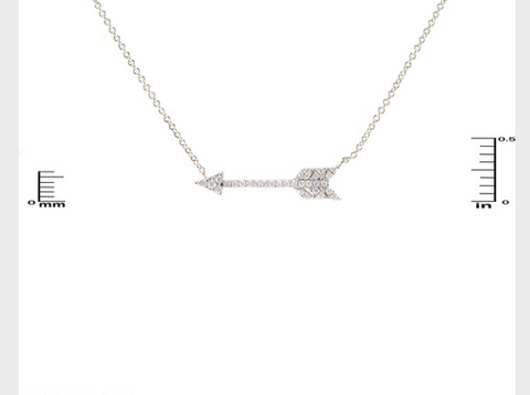 Pi Beta Phi Silver Bling Crystal Arrow Charm Necklace, Nickel Free -  RHEAS.ONLINE