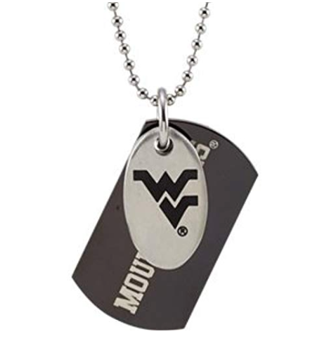 Stainless Steel West Virginia Mountaineers Logo Double Dog Tag with Polished Chain -  RHEAS.ONLINE