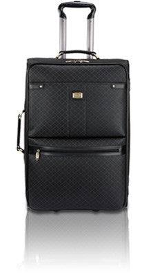 Rioni Signature Designer Spinner Luggage ST20121 Medium with "RR" monogram, leather handles, 360-degree wheels, and multiple compartments.