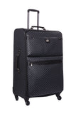 Rioni Signature Black Designer Spinner Luggage MANHATTAN with Silver Hardware, STB20121 -  RHEAS.ONLINE